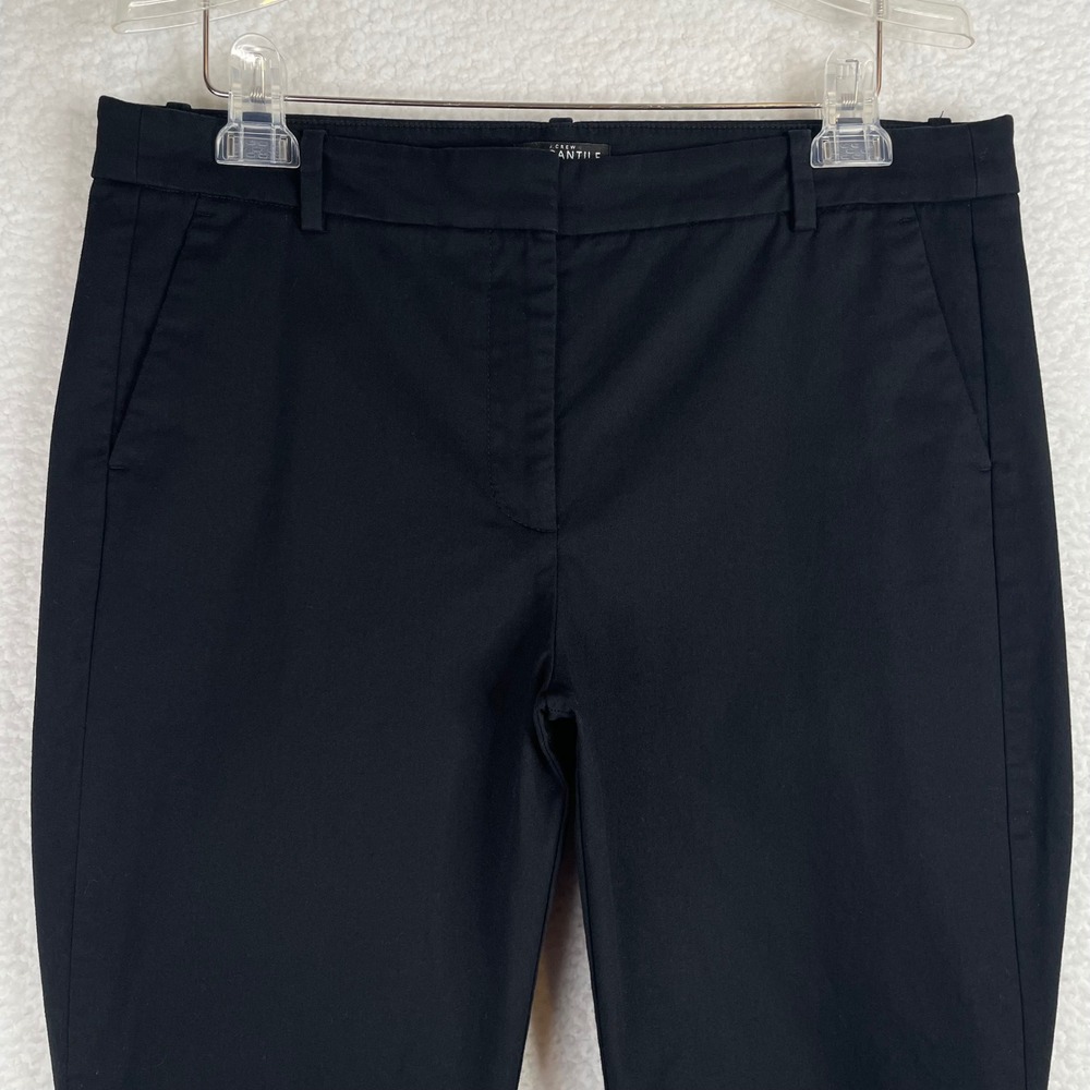 J.Crew Mercantile Womens Black Slim Chino Pants Size 12 Stretch Cotton Ankle